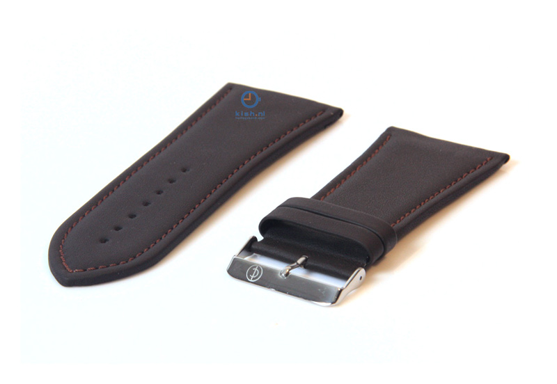 Uhrenarmband 40mm dunkelbraun Leder