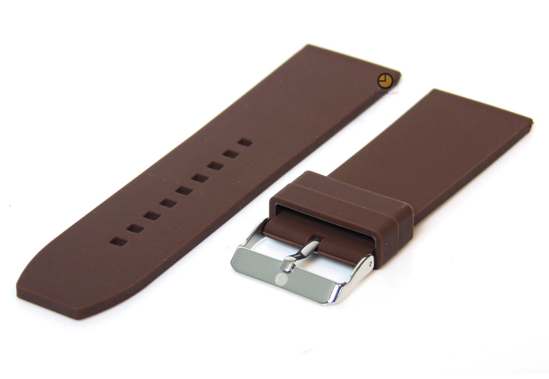 Uhrenarmband 26mm Braun Silikon