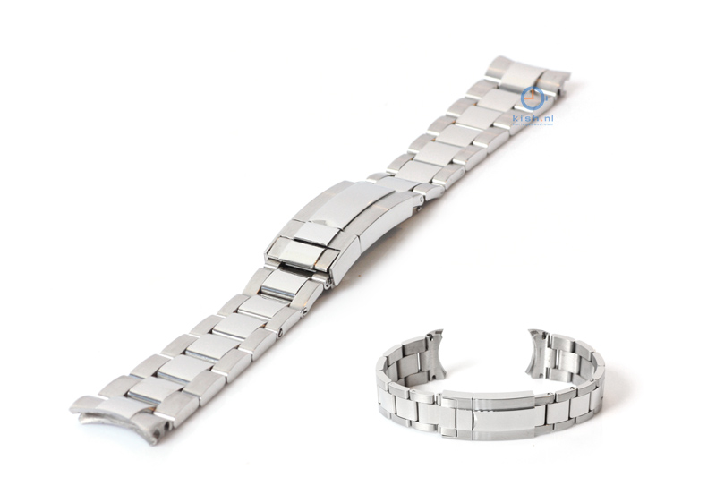 Uhrenarmband 20mm RLX Silber Stahl