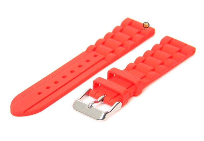 Uhrenarmband 20mm Rot Kautschuk