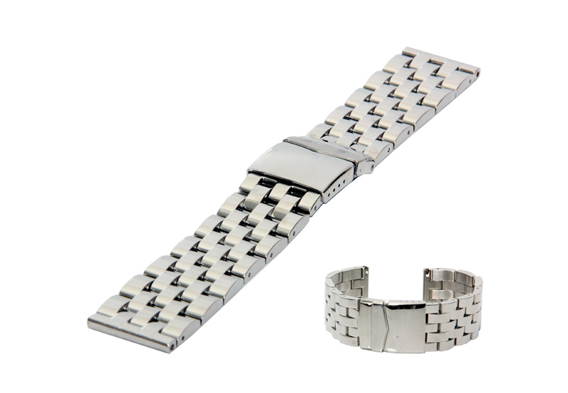 Uhrenarmband 26mm Silber Stahl matt