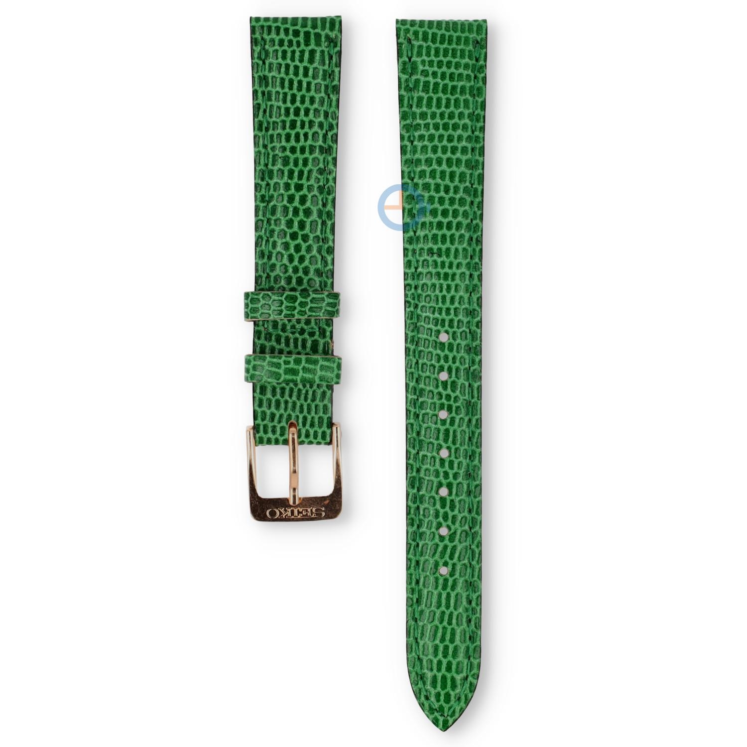 Universal 14mm grün Leder Uhrenarmband - Seiko