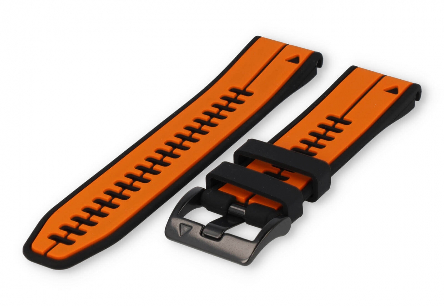 Garmin Fenix 7 Uhrenarmband Kautschuk - Schwarz/Orange
