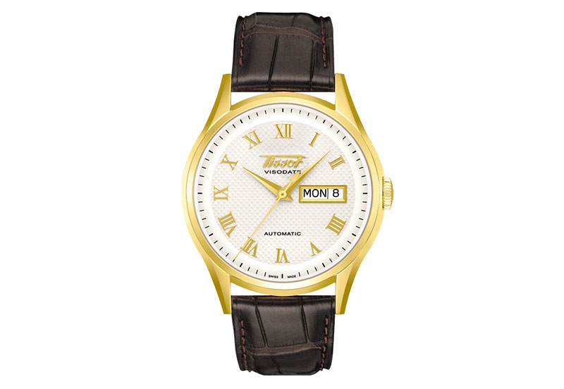 Tissot Uhrenarmband T9104301603300 braun Leder