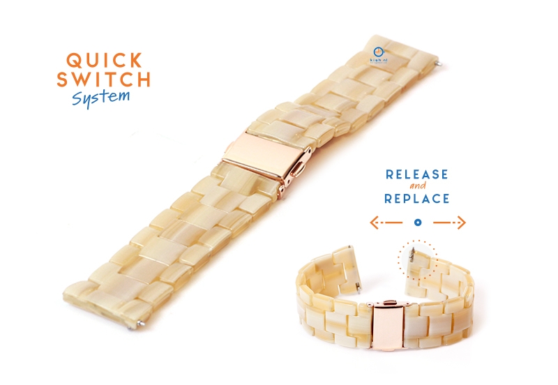 20mm resin Uhrenarmband - beige