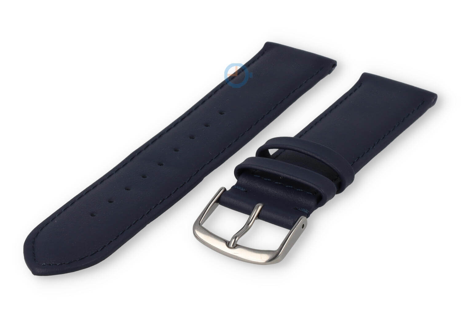 20mm Lederband mit Naht - dunkelbraun