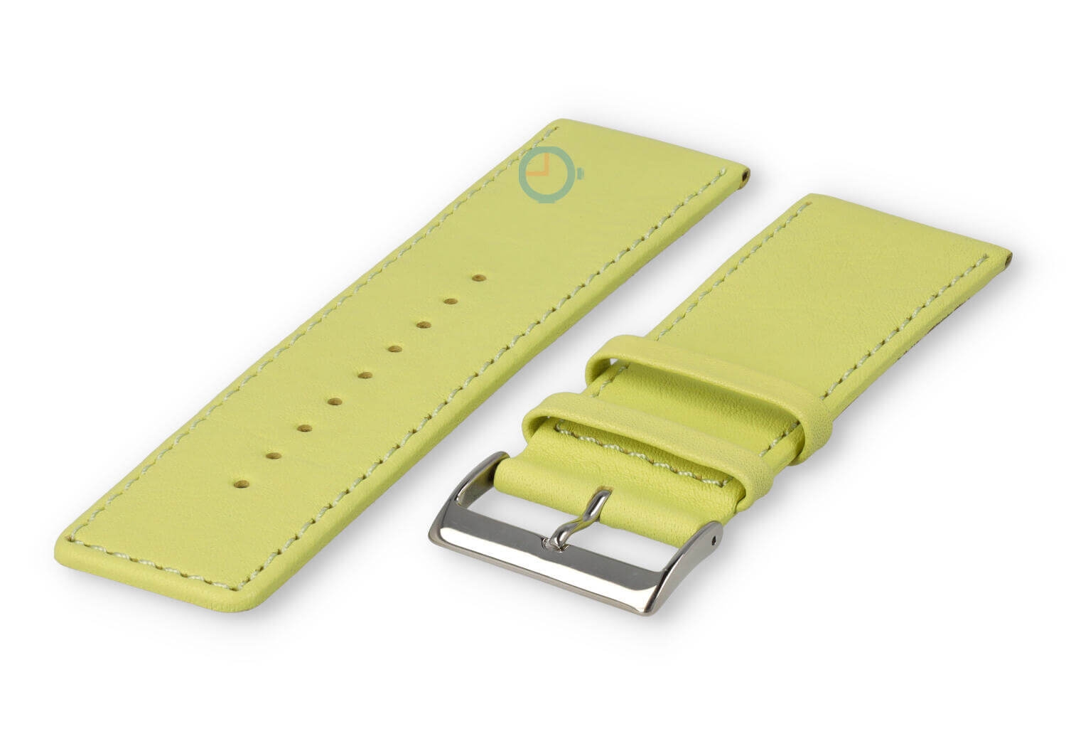 30mm Uhrenarmband glatt Leder - Limette