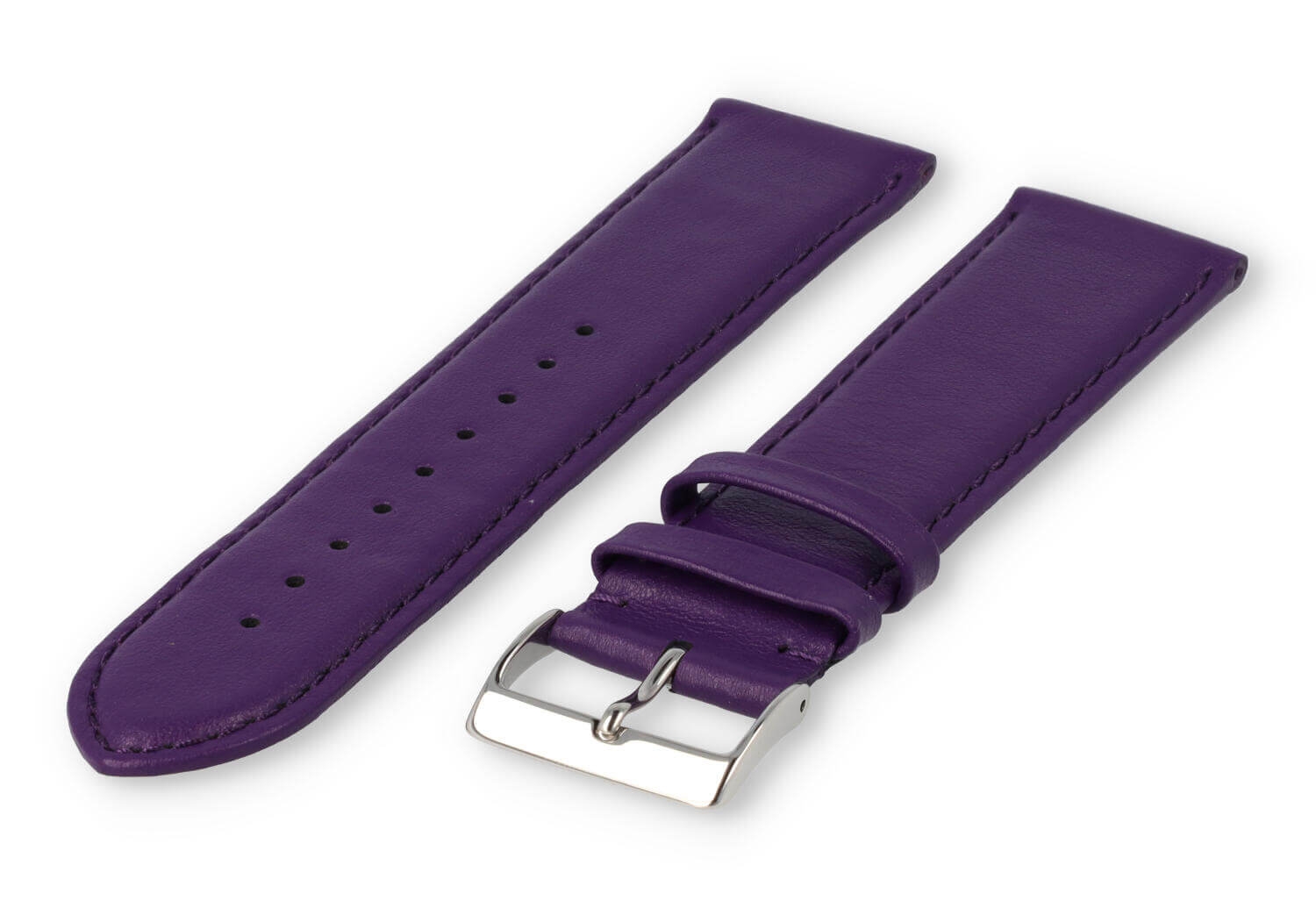 XL glatt Lederband - 26mm - aubergine
