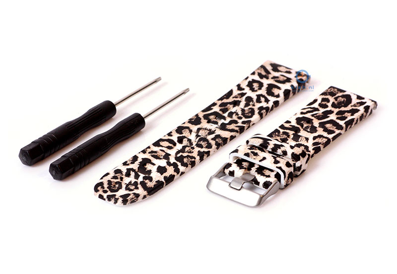 Ersatzarmband fÃ¼r Garmin Fenix 5/6/7 mit Leopard - Druck