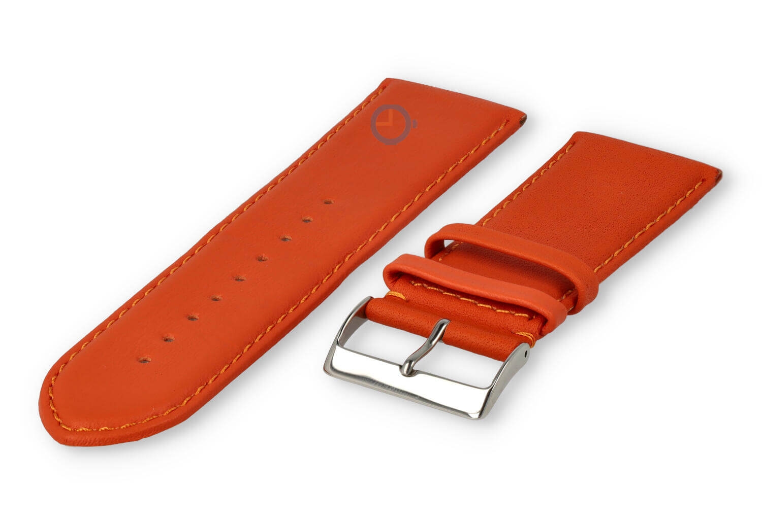 26mm Uhrenarmband glatt Leder - Orange