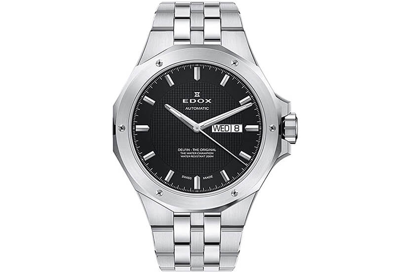 Edox Les Bemonts C.R. - F. 95005 Uhrenarmband Schwarz