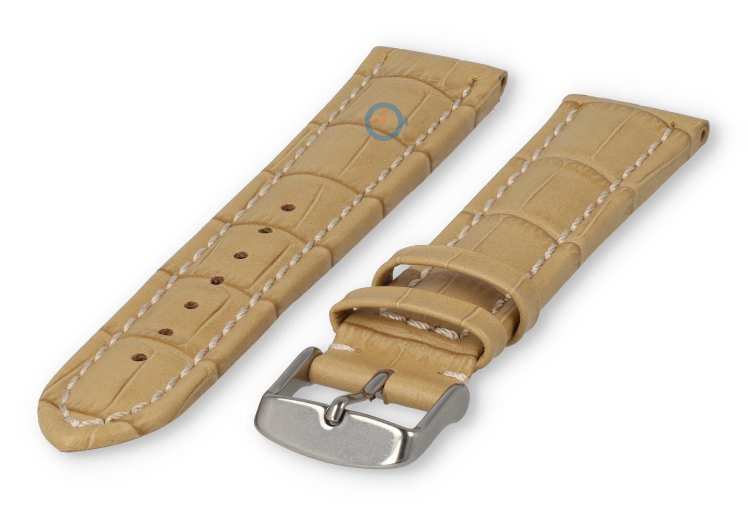 Starkes Uhrenarmband aus Kalbsleder - 22mm - sand