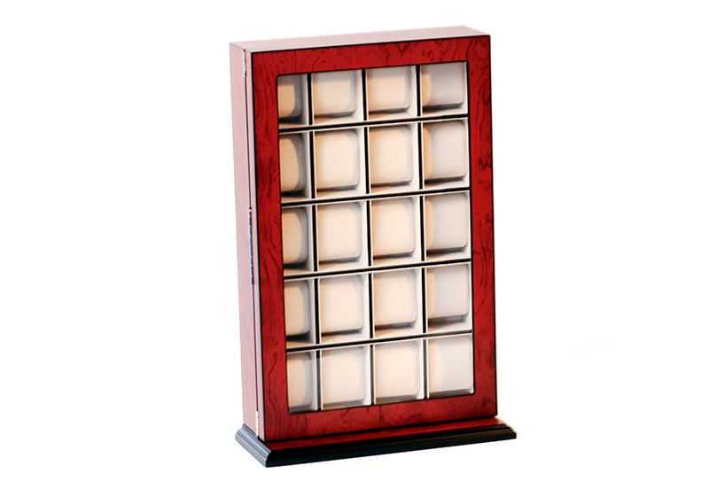 Armbanduhr-Vitrine fÃ¼r 20 Armbanduhren - Bubinga finish