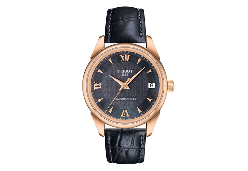 Tissot Uhrenarmband T9202077612800 grau Leder