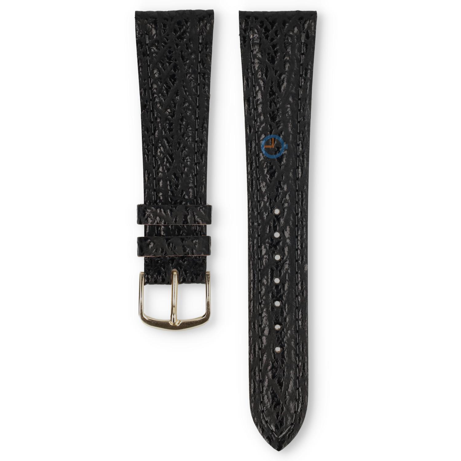 Universal 20mm schwarzes Leder Uhrenarmband - Pulsar