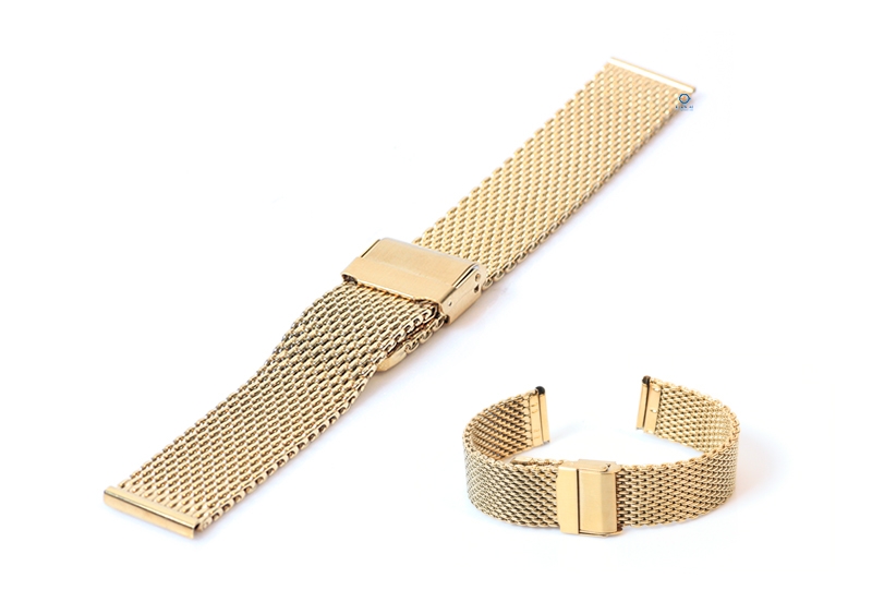 Milanese Armband - 18mm gold (grof)