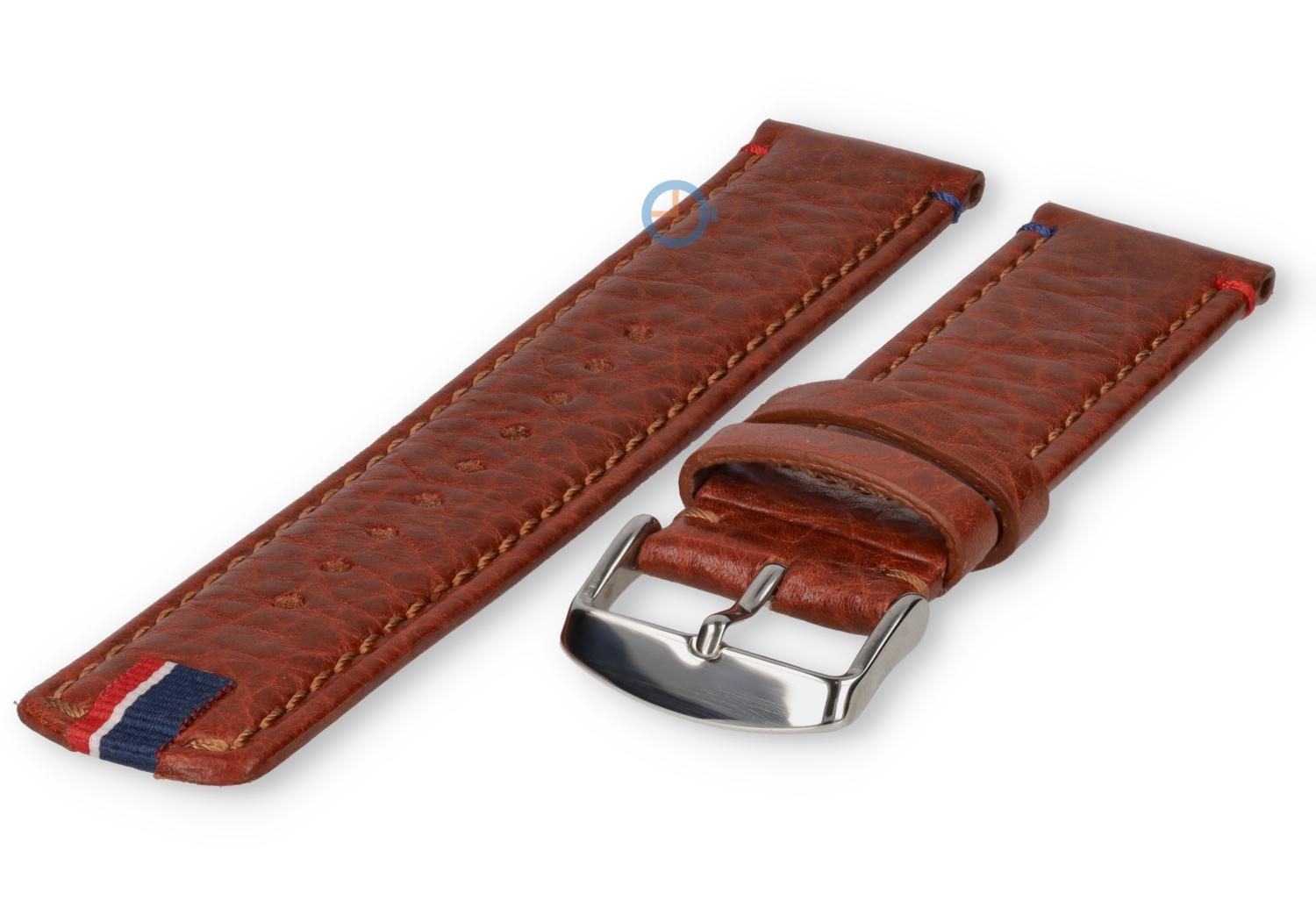 22mm Lederarmband - cognacbraun