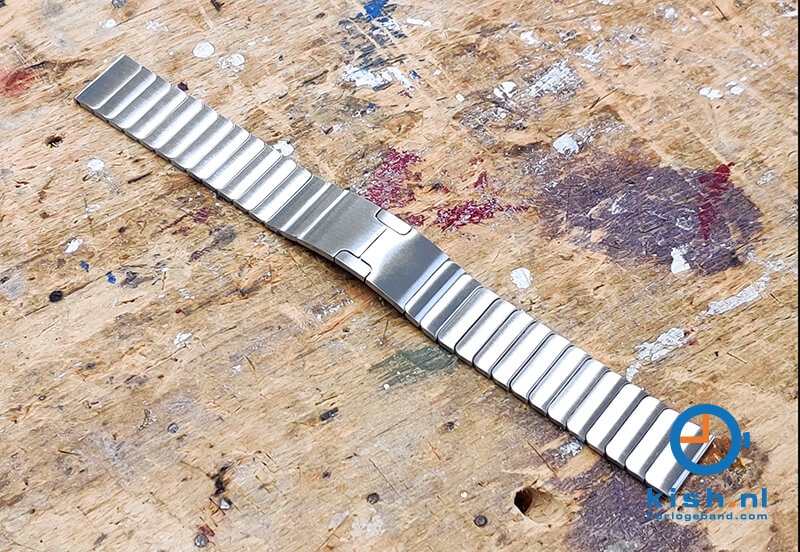 Horlogeband 22mm staal zilver - extra dun