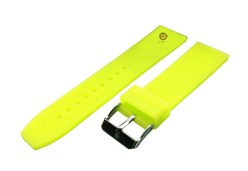 Uhrenarmband 24mm Hellgelb Silikon