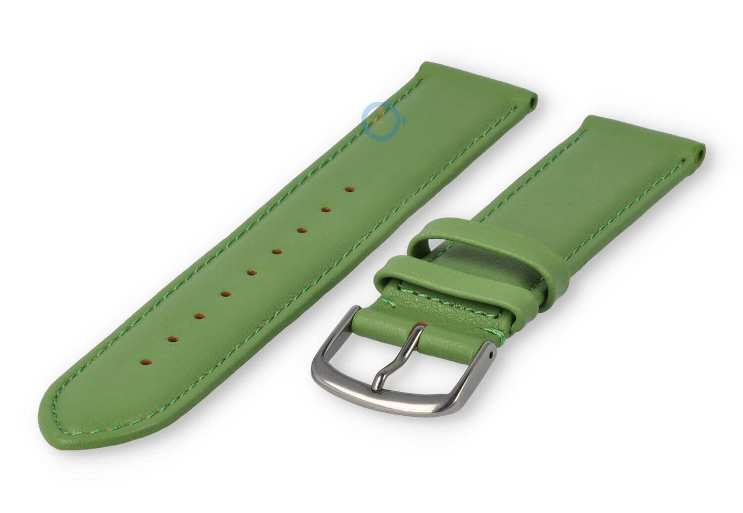 20mm Lederband mit Naht - Apfelgrün