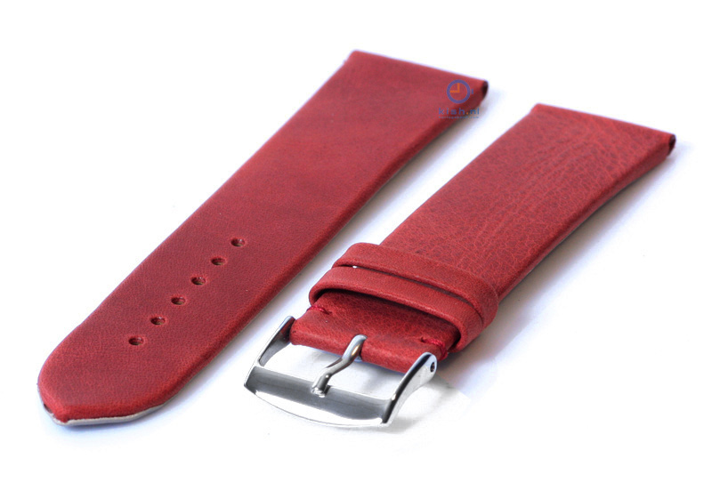 Uhrenarmband 24mm dunkelrot Leder