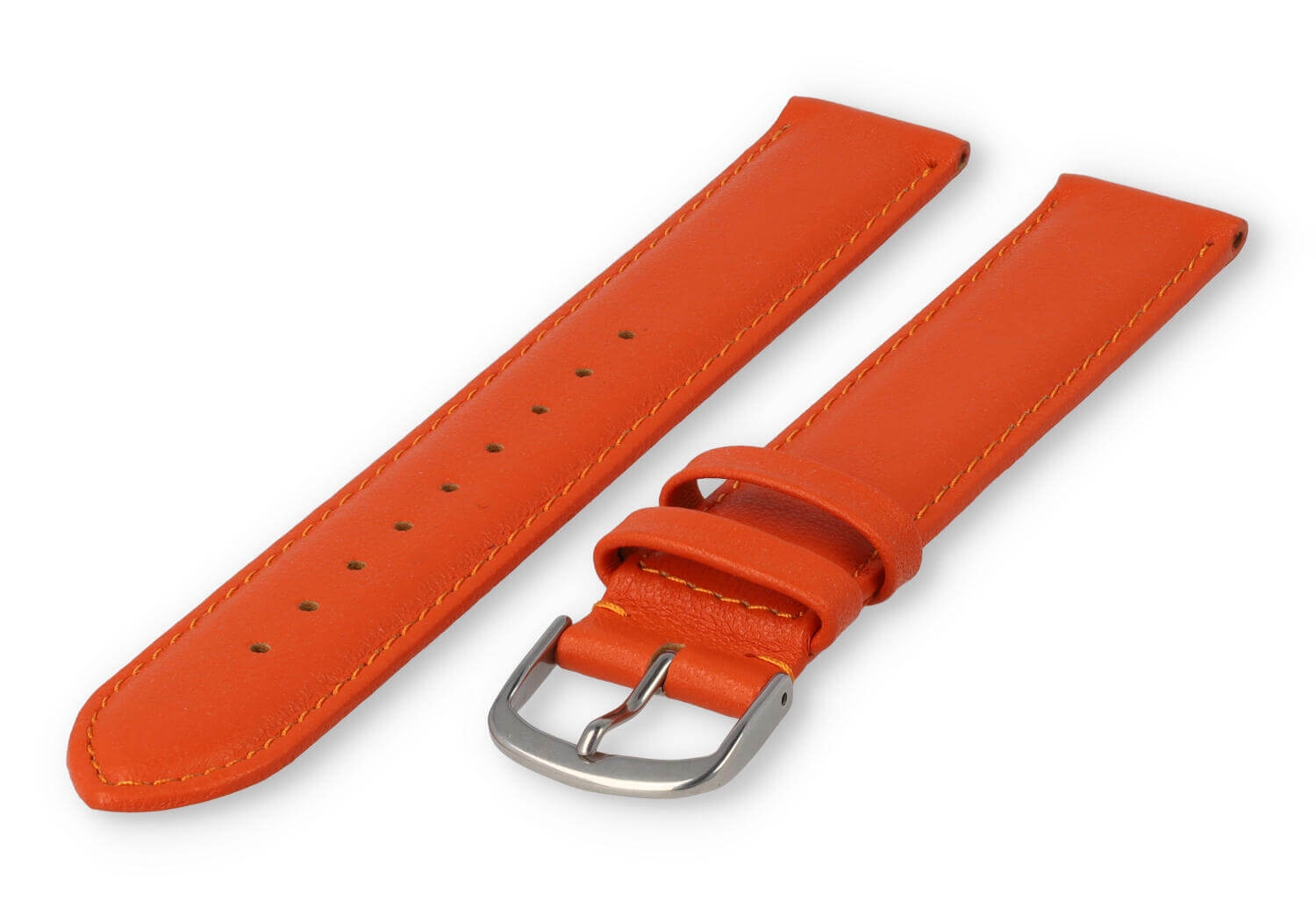 XL glatt Lederband - 18mm - Orange