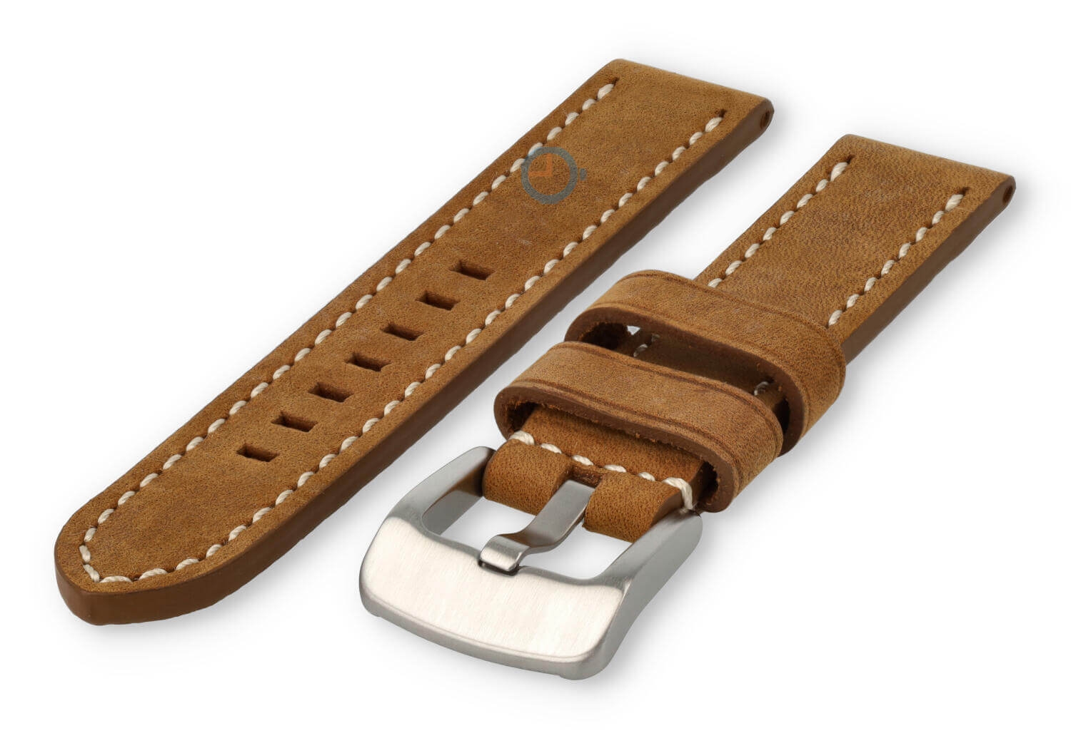 Wasserabweisendes Uhrenarmband aus Leder - 20mm - braun