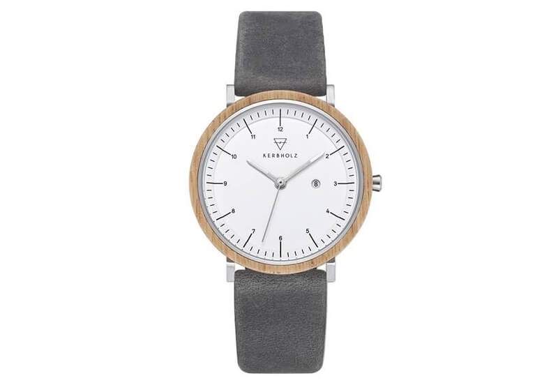 Kerbholz Uhrenarmband Amelie Oak Slate Grey