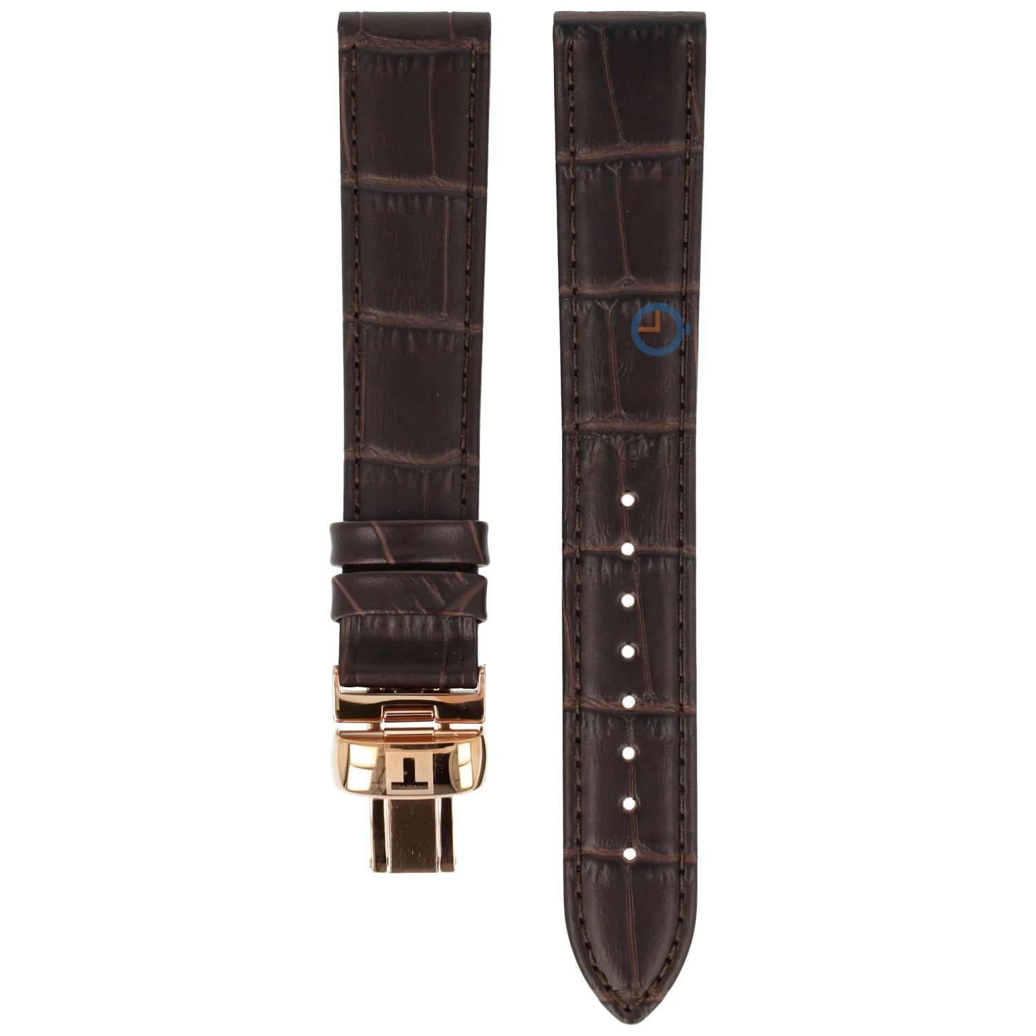 Tissot Uhrenarmband 18/16MM braun Leder mit Schließe