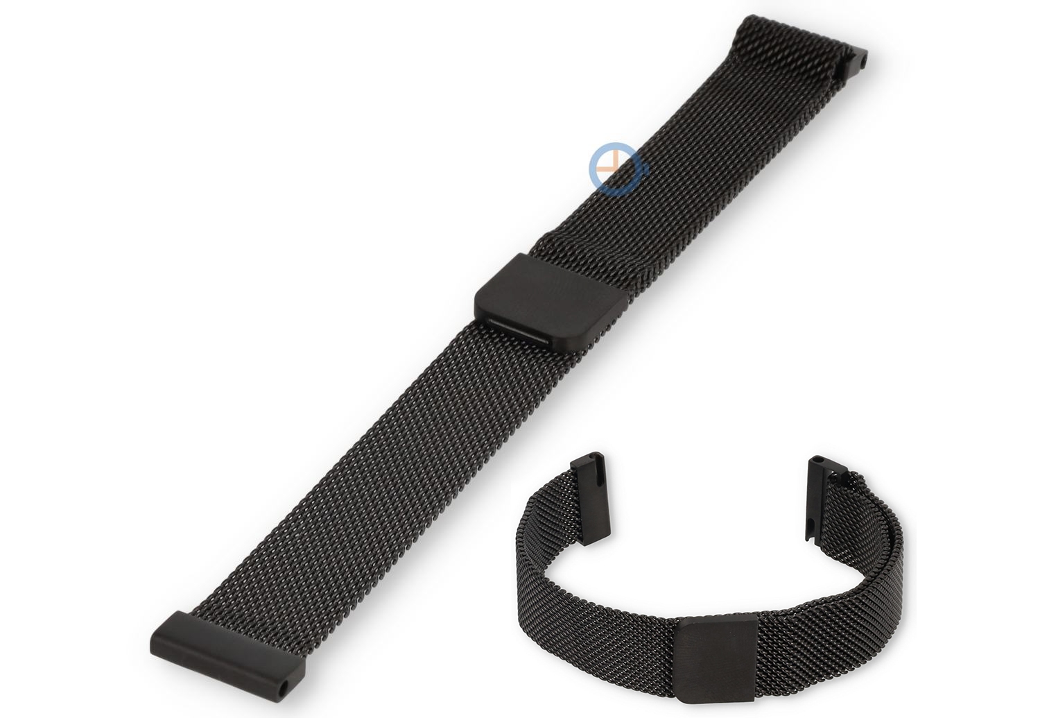 16mm mesh loop Uhrenarmband - black magnetisch