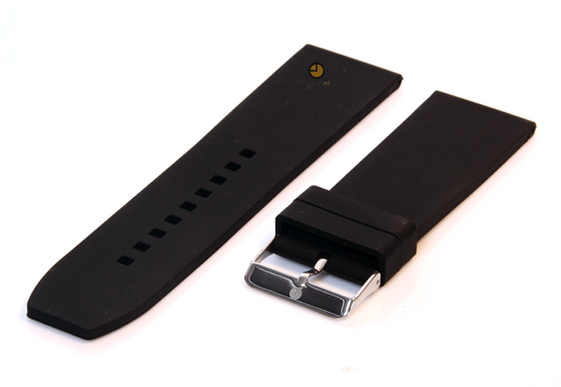Uhrenarmband 26mm Schwarz Silikon