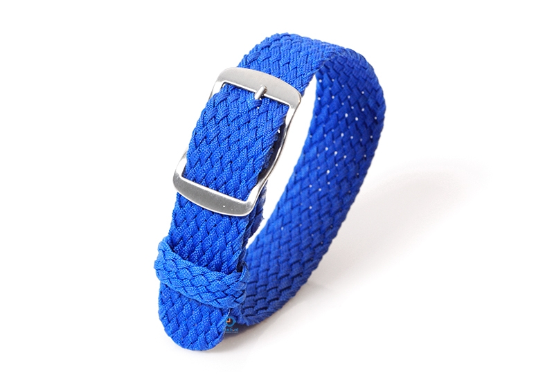 Perlon Uhrenarmband 18mm royalblau