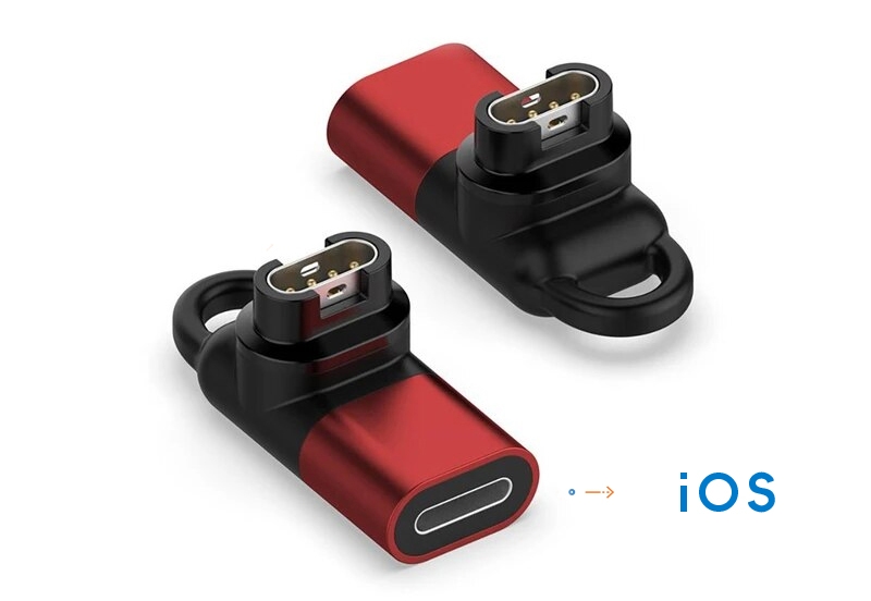 Mini oplaad adapter iOS voor Garmin - Rood