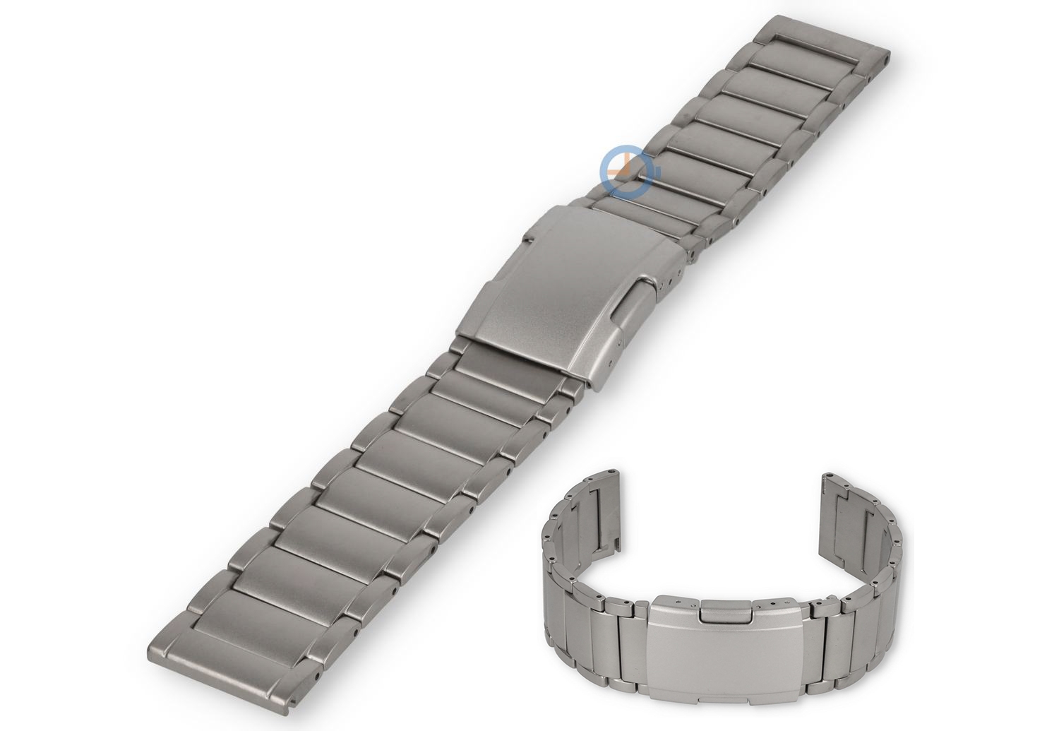 22mm Titan Uhrenarmband mit Quick-Switch - silbergrau