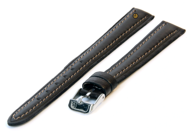 Uhrenarmband 12mm Dunkelbraun Leder XXL