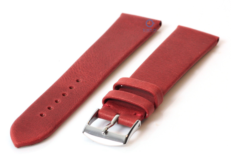 Uhrenarmband 20mm dunkelrot Leder