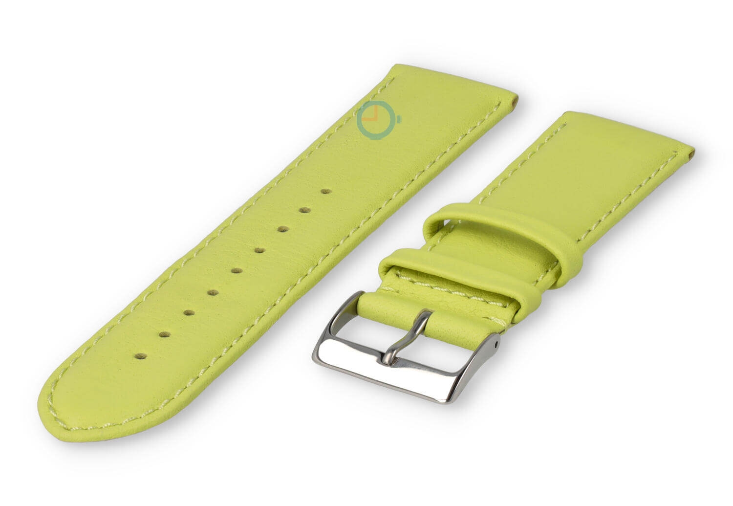 22mm Lederband mit Naht - Limette