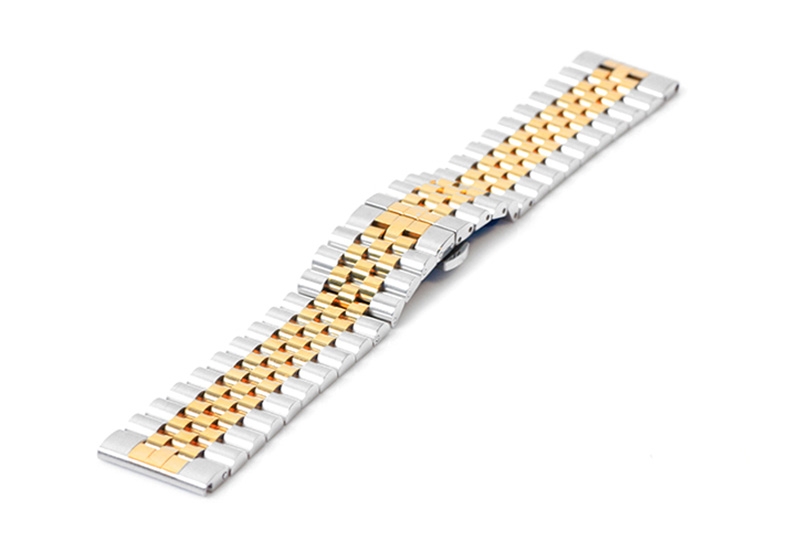 Kapten und Son Uhrenarmband: 22mm bicolor gold steel