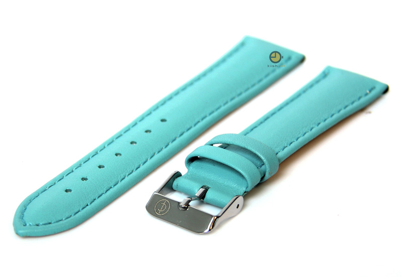 Uhrenarmband 18mm Hellblau Kalbsleder