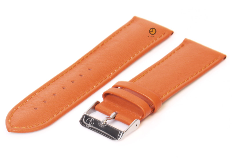 Uhrenarmband 20mm Orange Kalbsleder