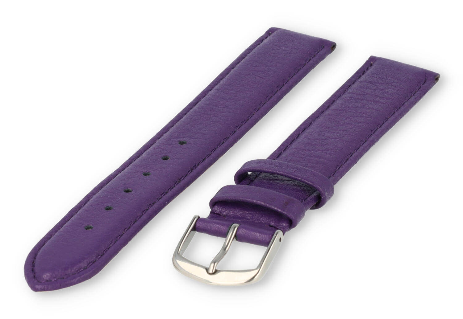 XL glatt Lederband - 18mm - aubergine