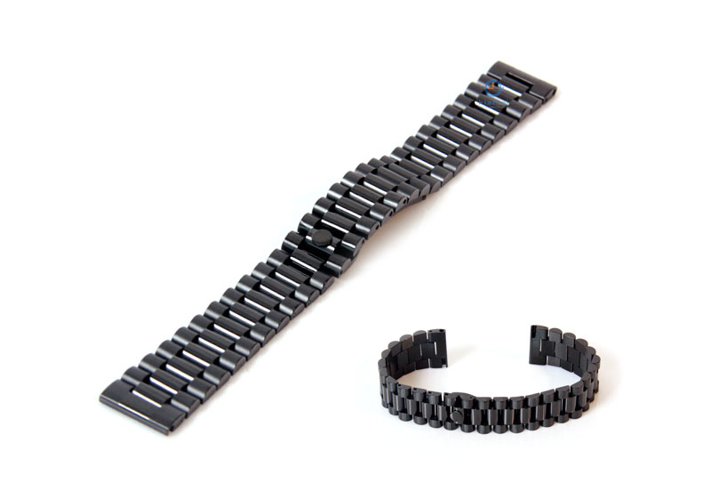 Uhrenarmband 18mm schwarz Stahl