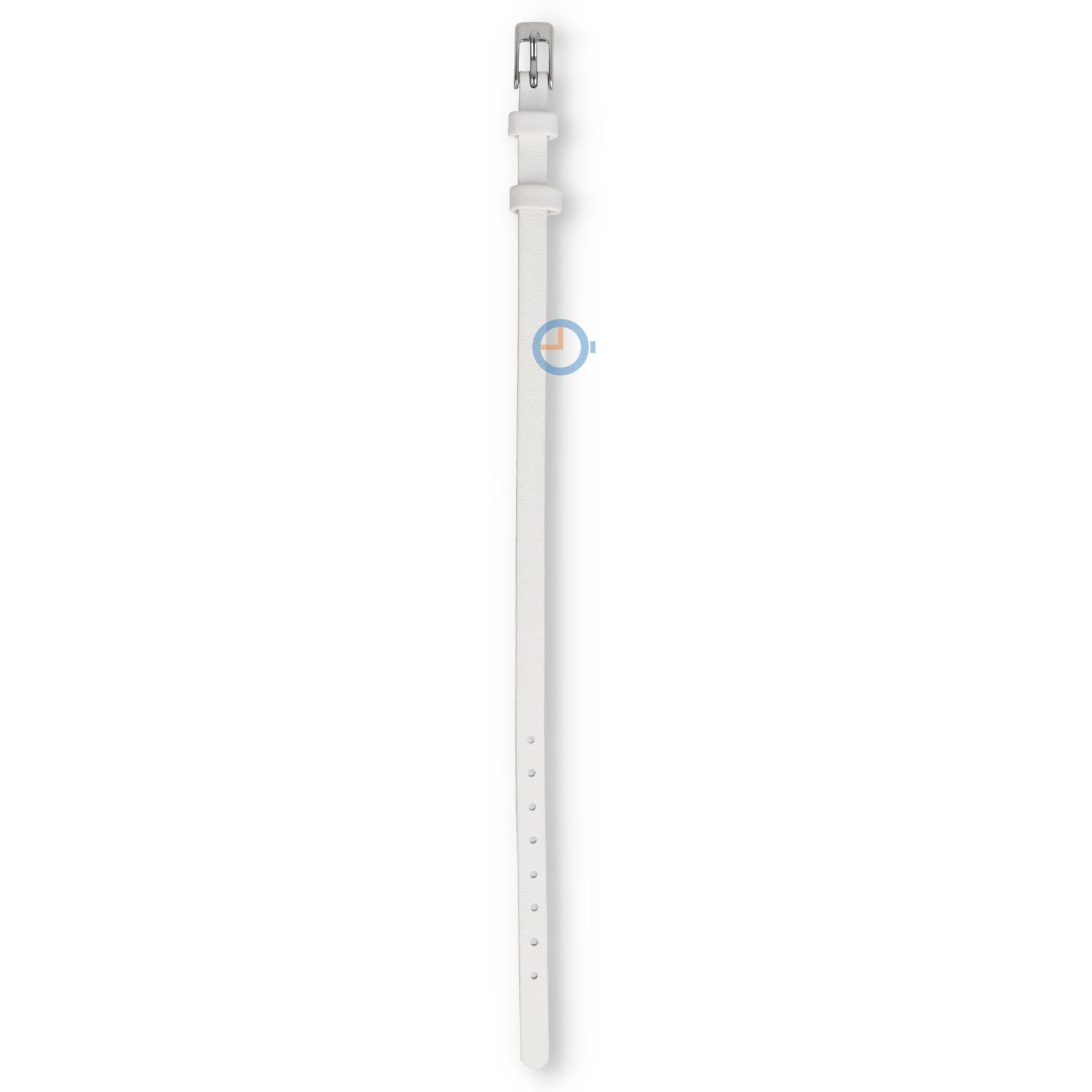 One-piece Leder Uhrenarmband - 6mm - weiÃŸ