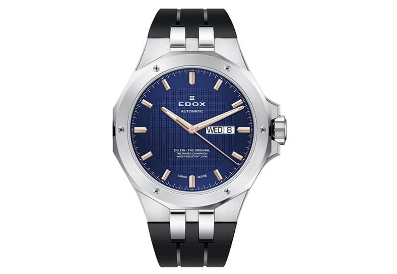 Edox Delfin 88005 Uhrenarmband schwarz