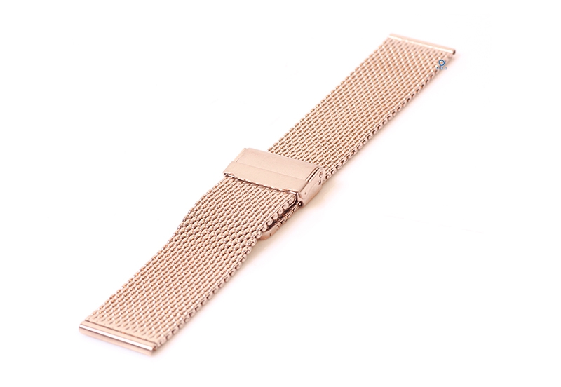 Milanese horlogeband 22mm roségoud (grof)