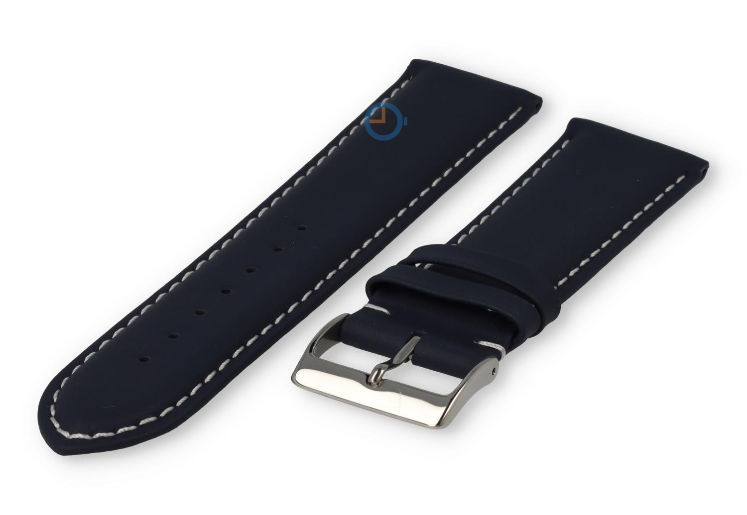 Ungerade Größe Uhrenarmband Leder - 23mm - marineblau