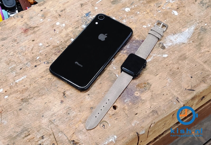 Apple Watch bandje vintage leer beige - 38/40/41mm
