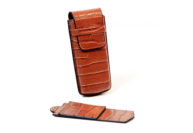 Uhren-Etui für eine Uhr-croco braun