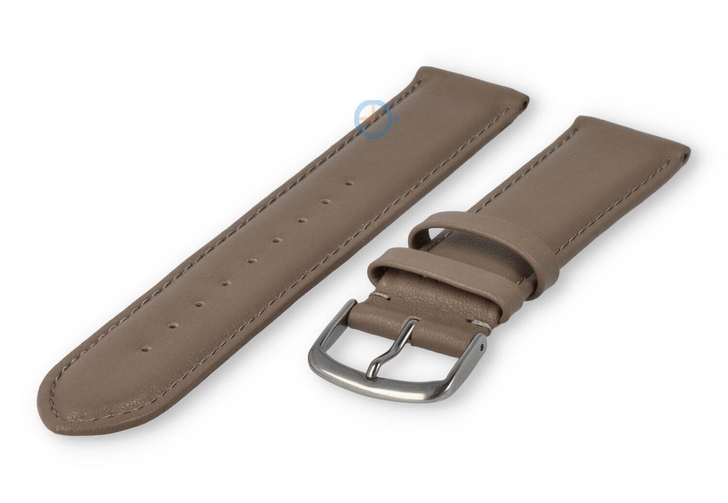 20mm Lederband mit Naht - taupe