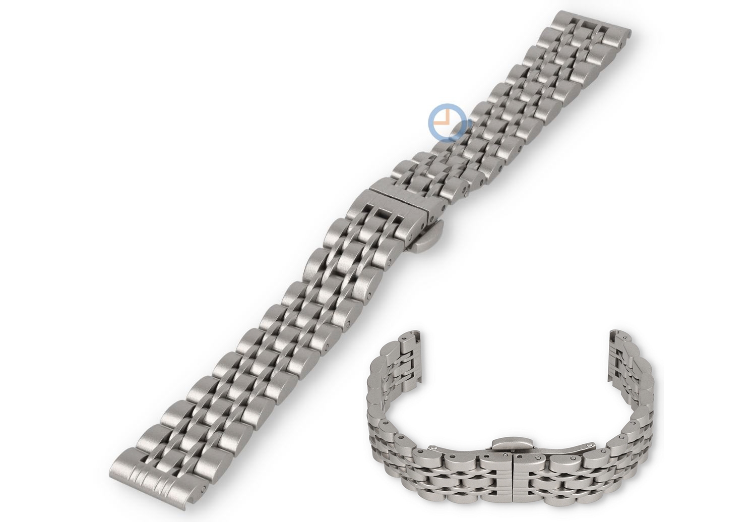 14mm Rolex Jubilee Uhrenarmband - Titangrau Stahl